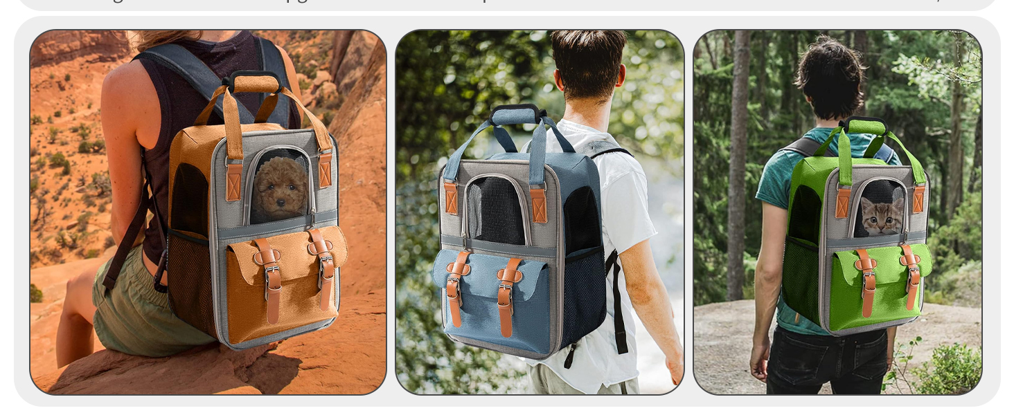 Рюкзак для собак та котів PETCUTE, дихаючий, для маленьких тварин, з відбиваючим ременем, складний, знімний килимок, внутрішній ремінь безпеки, для прогулянок, жовтий