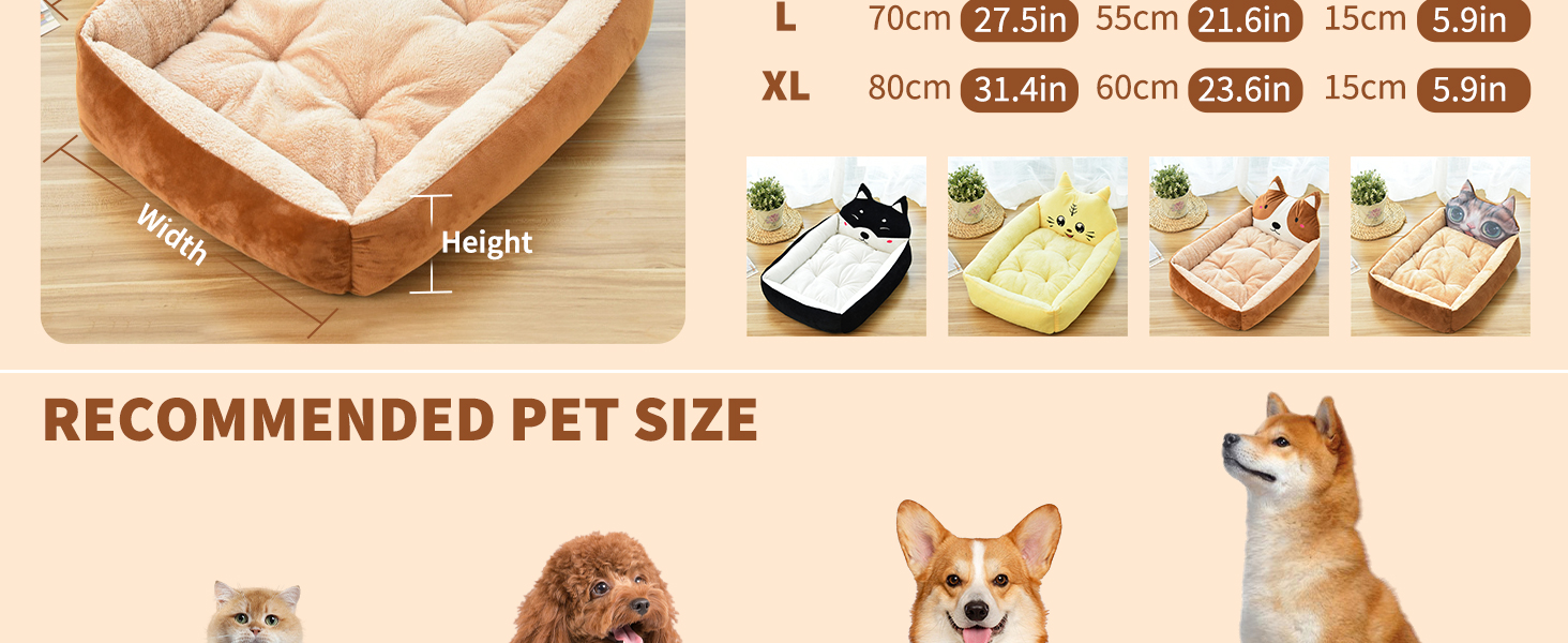 Килимок для собак Petcute: теплий, м'який, миючий, L (70 см), коричневий