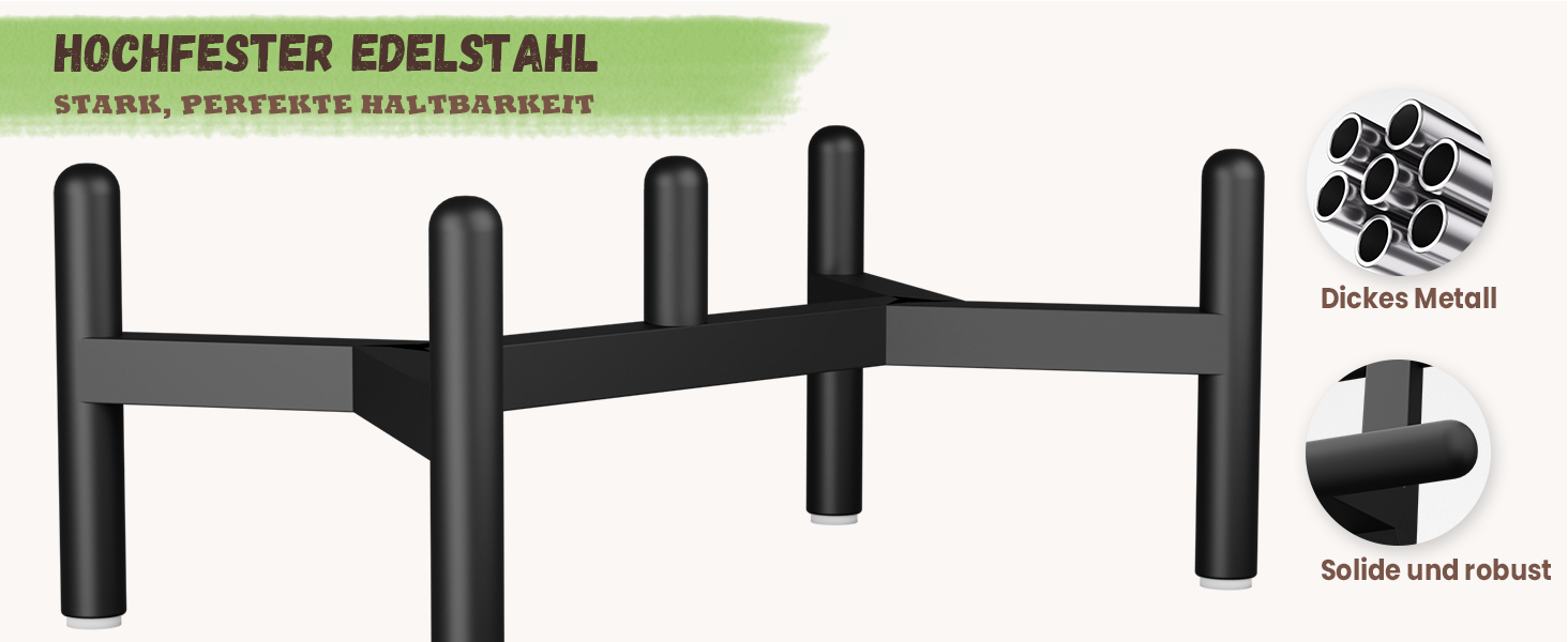 Керамічна годівниця для собак на підставці з нержавіючої сталі - подвійна годівниця для маленьких та середніх собак, антиковзаюча, для корму та води, 350г/660мл, 15см, блакитна