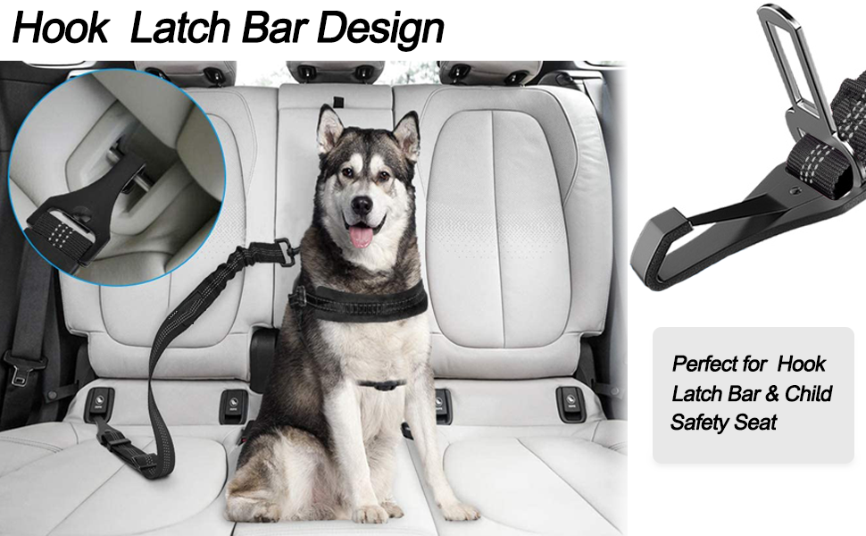 Автомобільний ремінь безпеки для собак Kelivi 3-в-1, чорний. Підходить для великих, середніх та маленьких собак. Ремінь безпеки для тварин, кріплення до підголівника, фіксація, нашийник.