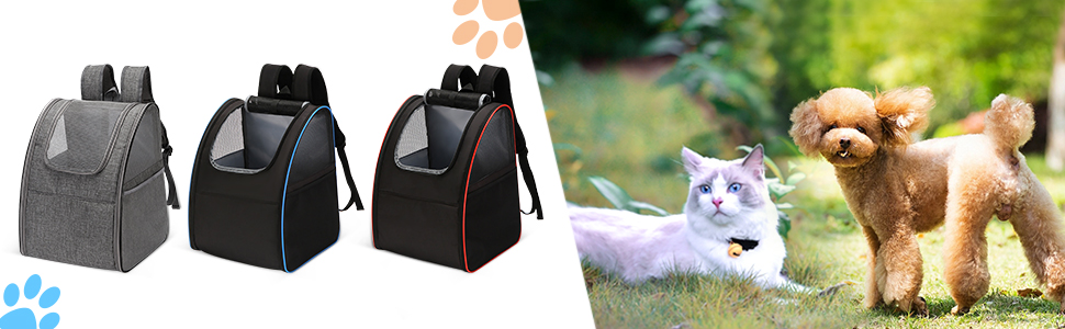 Рюкзак для тварин Allsopets: зручний та дихаючий для котів та собак, ідеальний для подорожей, прогулянок та походів (чорний/червоний)