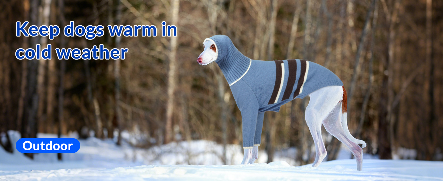 Пуловер для породистих собак Windhund Antel, теплий зимовий пуловер/світшот для великих собак, м'яка куртка для лайкерів (Areegrün, S, Blau)