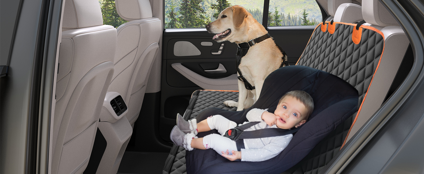 Автоматичний килимок для собак у машину JOEJOY, 137x120 см, чорний – захист заднього сидіння від бруду та подряпин