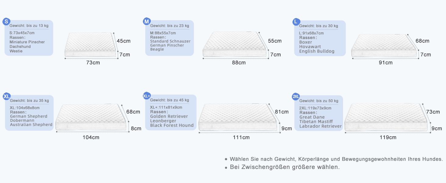 Ортопедичне ліжко для собак KSIIA, великі породи, 104x68x8 см, знімний, сірий