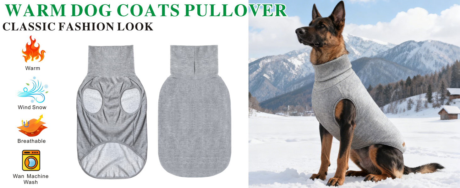 Світшот для собак Mosucoirl: теплий пуловер для маленьких, середніх та великих собак XS-4XL сірого кольору