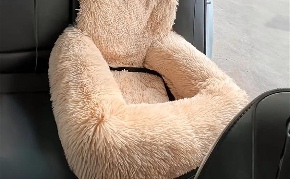 Автокрісло для собак: зручне та безпечне ліжко-крісло для автомобіля. Зручне, м'яке автоліжко для собак, відкидне, тепле, сірого кольору.
