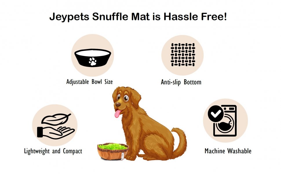 Schnüffelmatte для собак Jeypets з іграшкою-шнурком. Розвиває навички пошуку їжі. Чудовий подарунок на день народження вашого улюбленця.