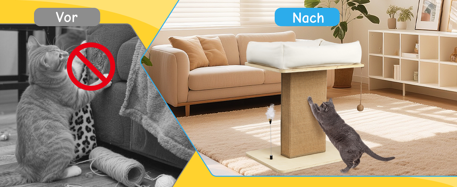 BSWAY Крісло-лежанка для котів з дерева, сонячно-жовтого кольору, 53x40 см. Знімний чохол матраца, витримує до 15 кг. Клітка-будка для котів