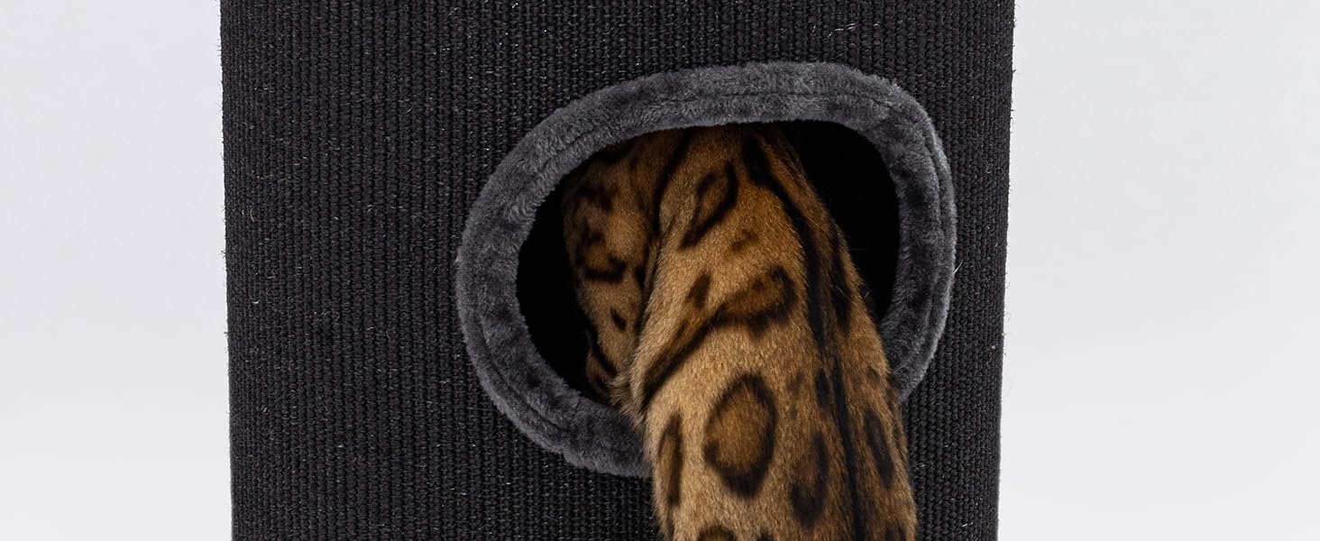 Petrebels Дряпка для котів - дряпка-домик, 110 см, чорна