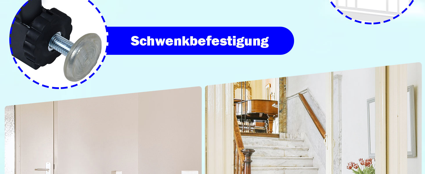Захист для воріт SUBTLETY з дверцями для котів, автоматичне закриття, захист для сходів, захист для собак та дітей без свердління, розширюваний, чорний (75-85 см)