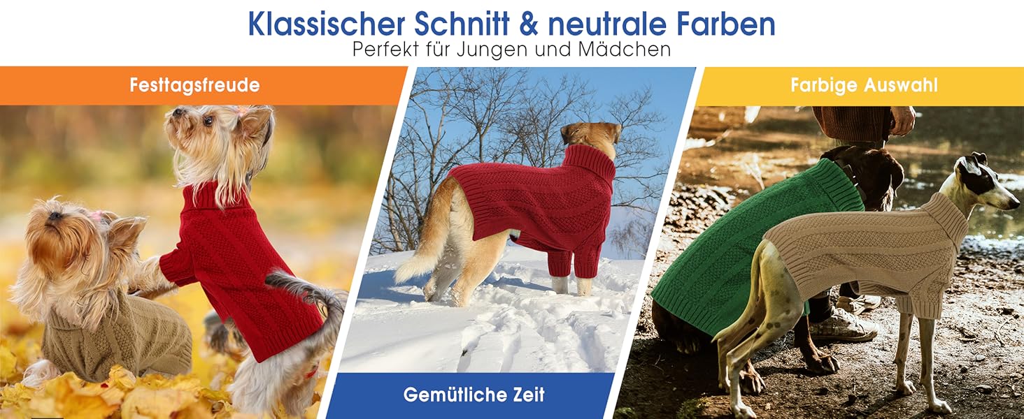 Теплий і м'який пуловер для собак Queenmore з в'язаним візерунком для Йоркширських терьєрів, пуделів та померанських спайнілів (червоний, S)