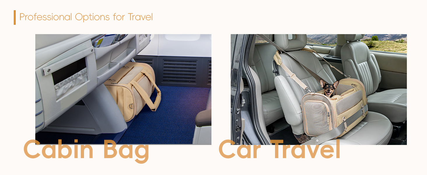 Транспортна переноска для котів та собак 4Pet, Khaki: міцна, з сіткою, для подорожей літаком та автомобілем