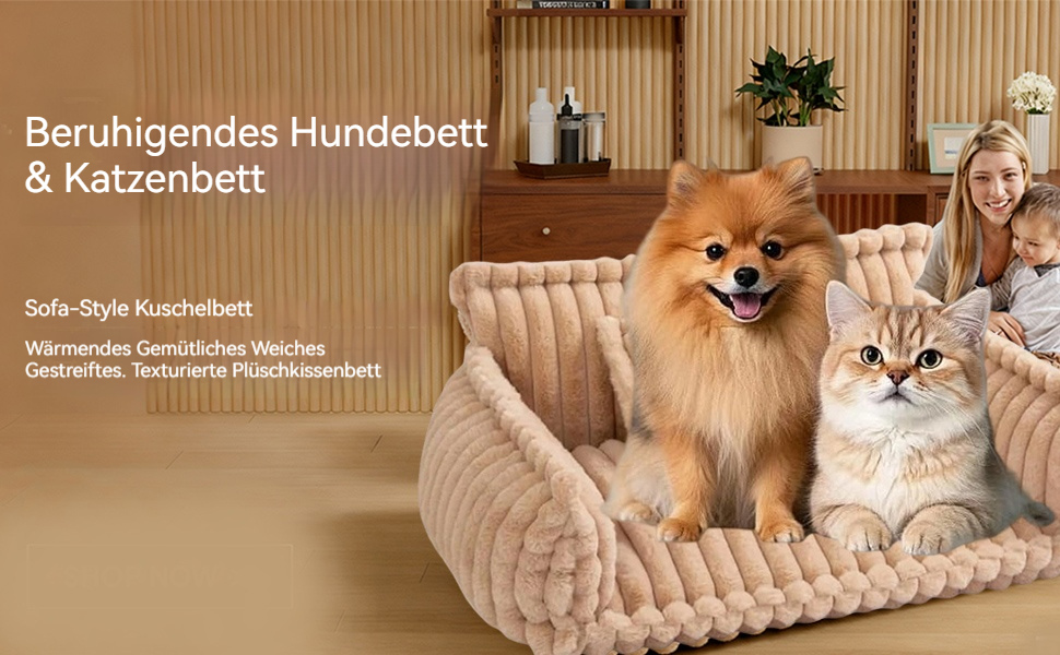 Диван для домашніх тварин, ортопедичний лежак для котів та собак, миючий диван для собак, стійкий до подряпин, нековзний, для великих, середніх та малих собак та котів (1шт, L)