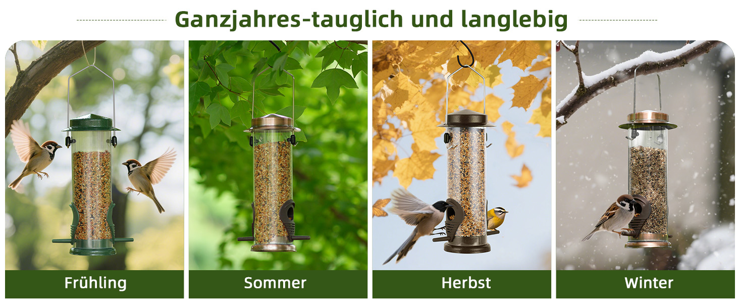 Годівниця для птахів MIXXIDEA з нержавіючої сталі, для саду та двору, 2 шт. (мідь)