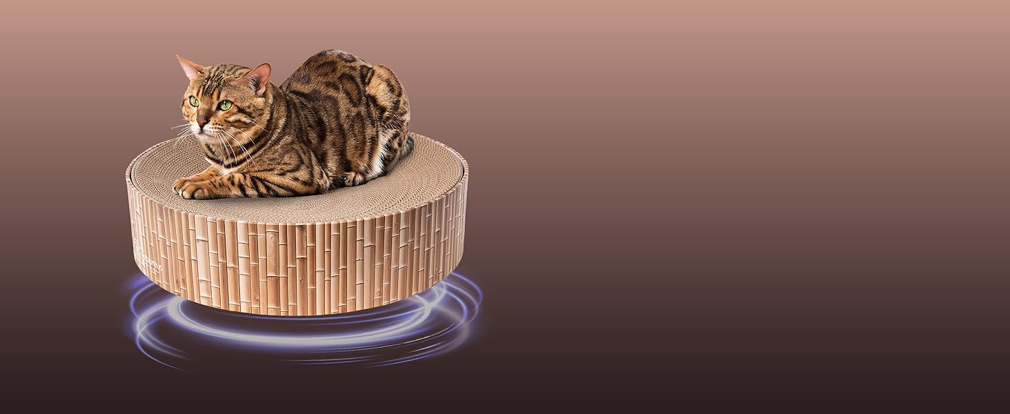 Кігтеточка для котів Petaureus Zylinder з вставкою | Стильна та екологічна | Ø 40 см | Кігтеточка з переробленого картону з змінним вкладишем