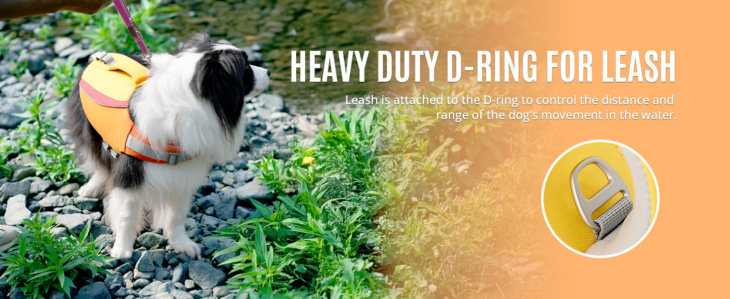 Жилет для собак - рятувальний жилет для великих собак, безпечний, регульований, для плавання та відпочинку на воді (жовто-помаранчевий, XL)