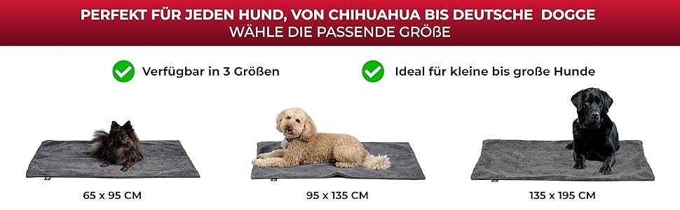 Водонепроникний плед для собак та котів на диван – захист від плям – дихаючий та пральний – Made in Germany (Антрацит, 65x95см)
