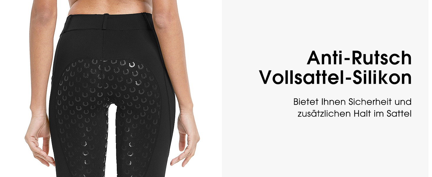 Легінси для верхової їзди FitsT4 для жінок, сірі, з силіконовою підкладкою, кишенею для телефону та петлями для ременя (розмір M)