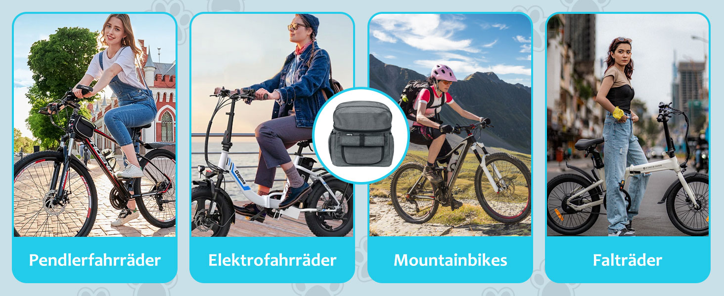 Велосипедний кошик для собак, сумка для тварин: складаний передній кошик для собак 2 в 1, рюкзак для собак з адаптером для керма для маленьких тварин (вантажопідйомність 5 кг) (Чорний)