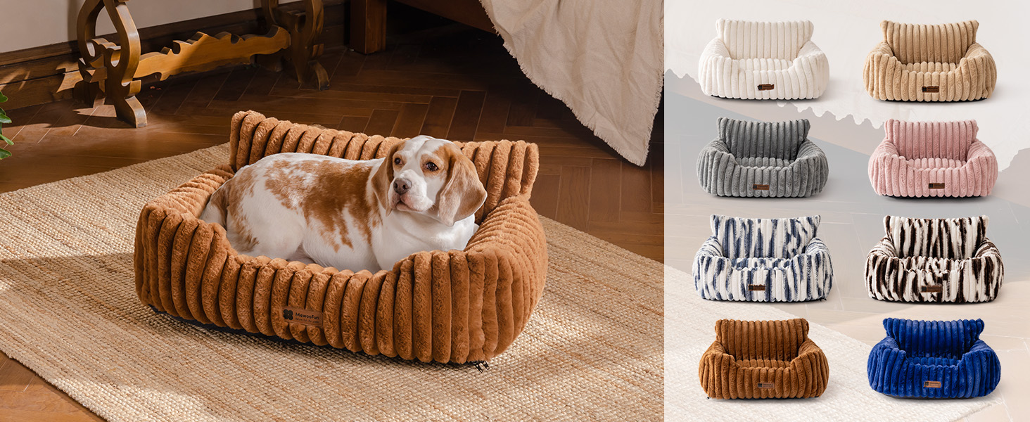 М'яке ліжко для собак та котів MEWOOFUN - зручне та затишне ліжко для домашніх улюбленців (Сірий, 91x72x30 см)