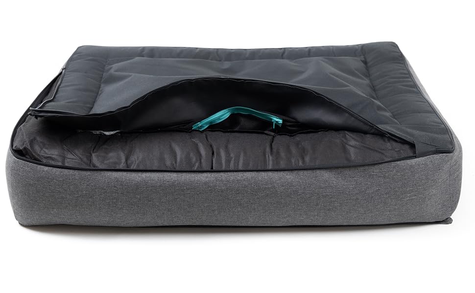 FREUDENTIER® Ортопедичне ліжко для собак | M-XXL | Прачне та легке у догляді | Преміум якість, Made in Europe | Для великих, середніх та маленьких собак (L 100x70cm)