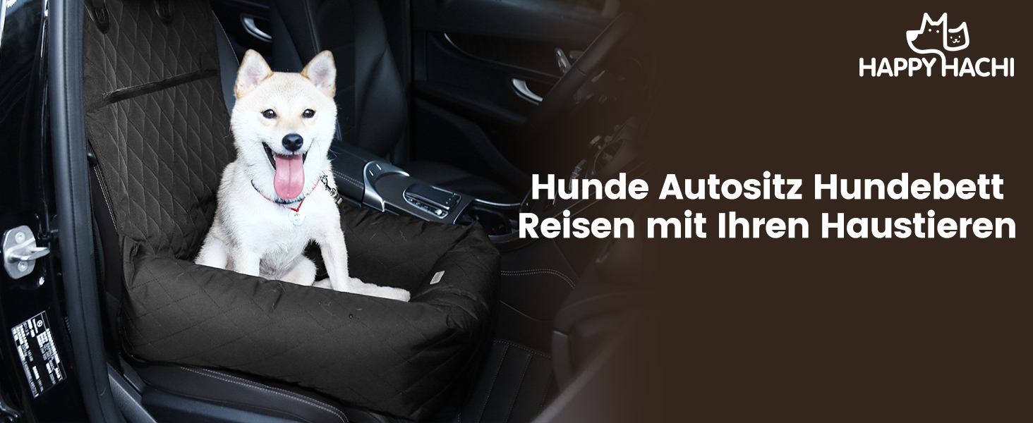 Крісло-підвищувач для собак у машину 2-в-1 з підкладкою та ременем безпеки (Чорний, M)