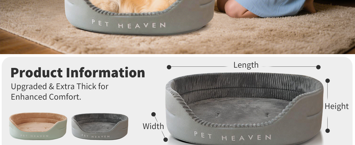 Ортопедичне ліжко для собак PETCUTE середнього розміру, миється, подушка для собак, котячі ліжка, кошик для собак з неслизьким дном, заспокійливе ліжко для домашніх тварин, блакитний+сірий