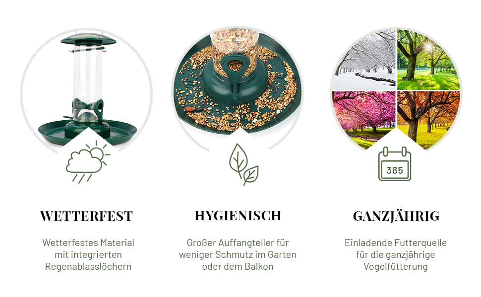 Пташник для диких птахів WILDLIFE HOME XL - годівниця для птахів, стійка до погодних умов, для саду та балкону