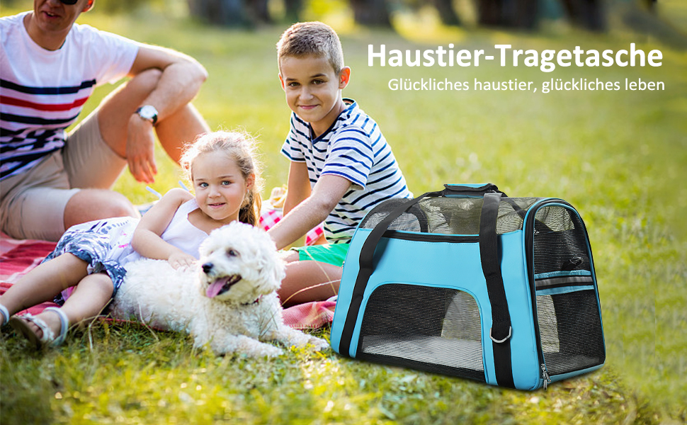 Переноска для тварин Galatée, переноска для собак та котів, дихаючий матеріал, для подорожей, складана, фіолетовий (M)