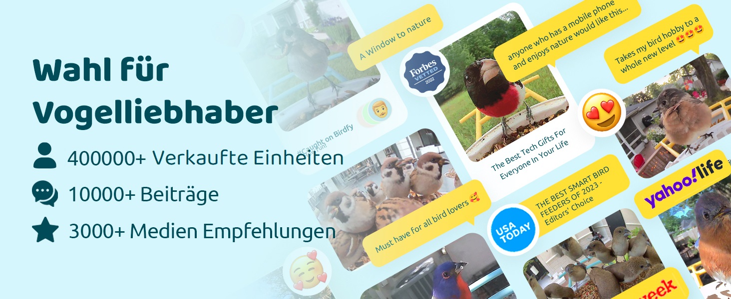 Розумна годівниця для птахів з камерою NETVUE Birdfy, 1080P HD, сонячна батарея, мобільний додаток, автоматичне виявлення, сповіщення в реальному часі