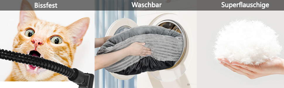 Підігрівальне ліжко для котів GDGZT, 50.8 см, миється, для дому, м'яке з підігріваючим килимком, у вигляді пончика для котів та маленьких собак