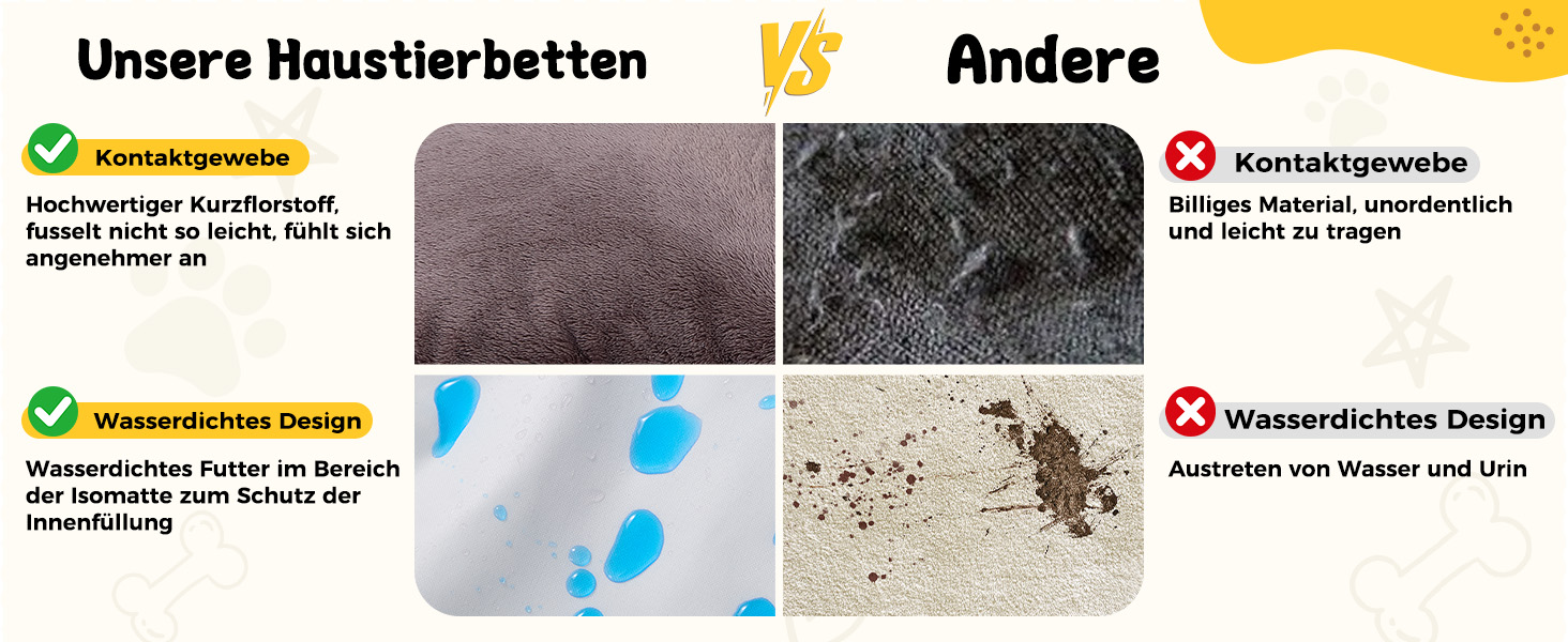 Ортопедичне ліжко для собак маленьких та середніх порід, 52x41x16 см, м'яке та зручне, кошик для собак з високим бортиком, знімний та пральний чохол, неслизьке, для дому та авто (темно-коричневий, S)