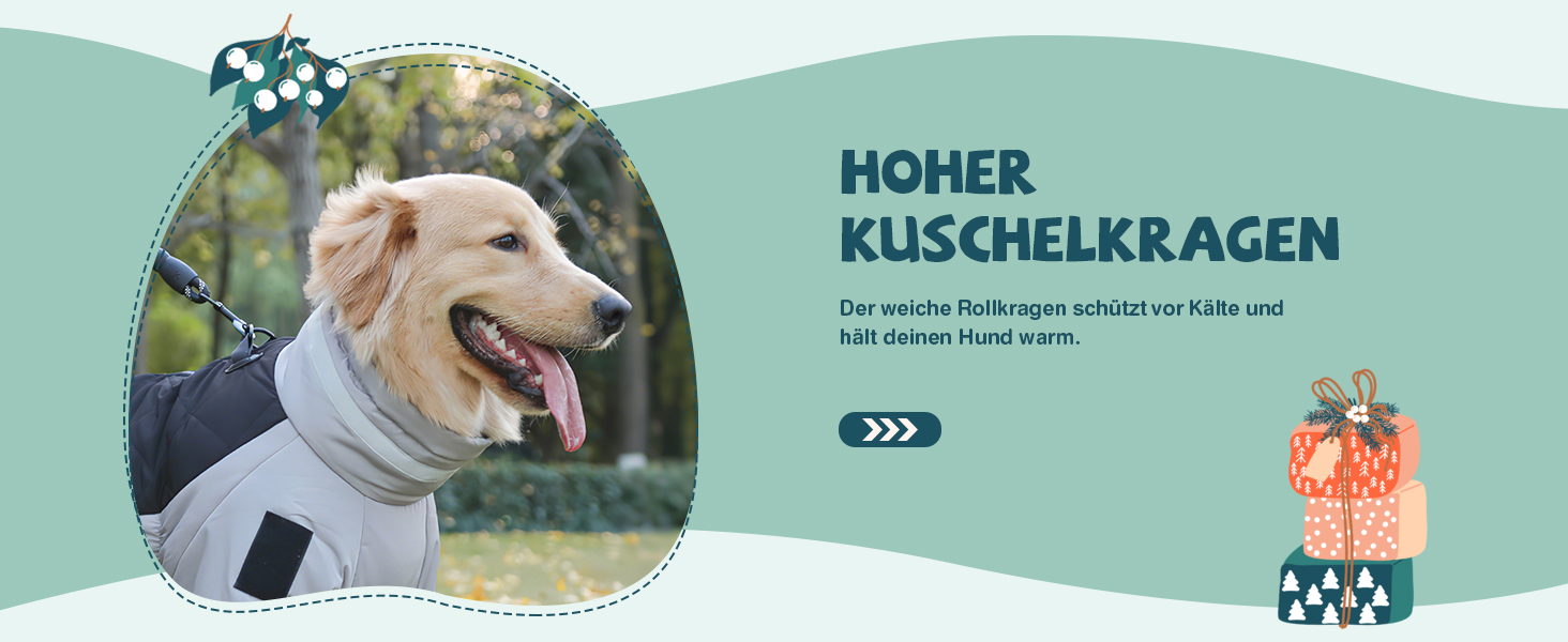 Водонепроникний дощовик для собак середніх та великих порід ALLSOPETS, тепла зимова куртка з світловідбиваючими смугами, вбудованим повідком, захист від вітру (Вогняно-помаранчевий, 5XL)