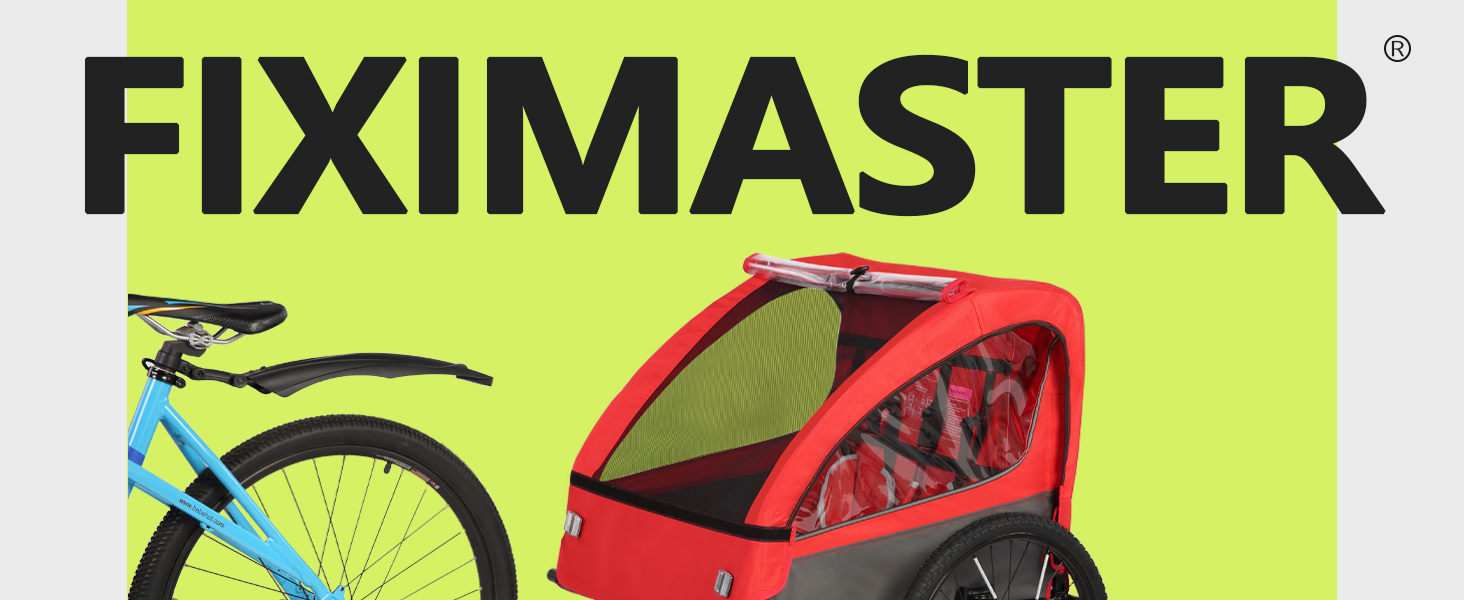 Дитячий велопричіп 2в1 з функцією візка та бігуна, амортизація, регульована ручка-штовхач та гальма, для 1-2 дітей до 40 кг (Червоний)