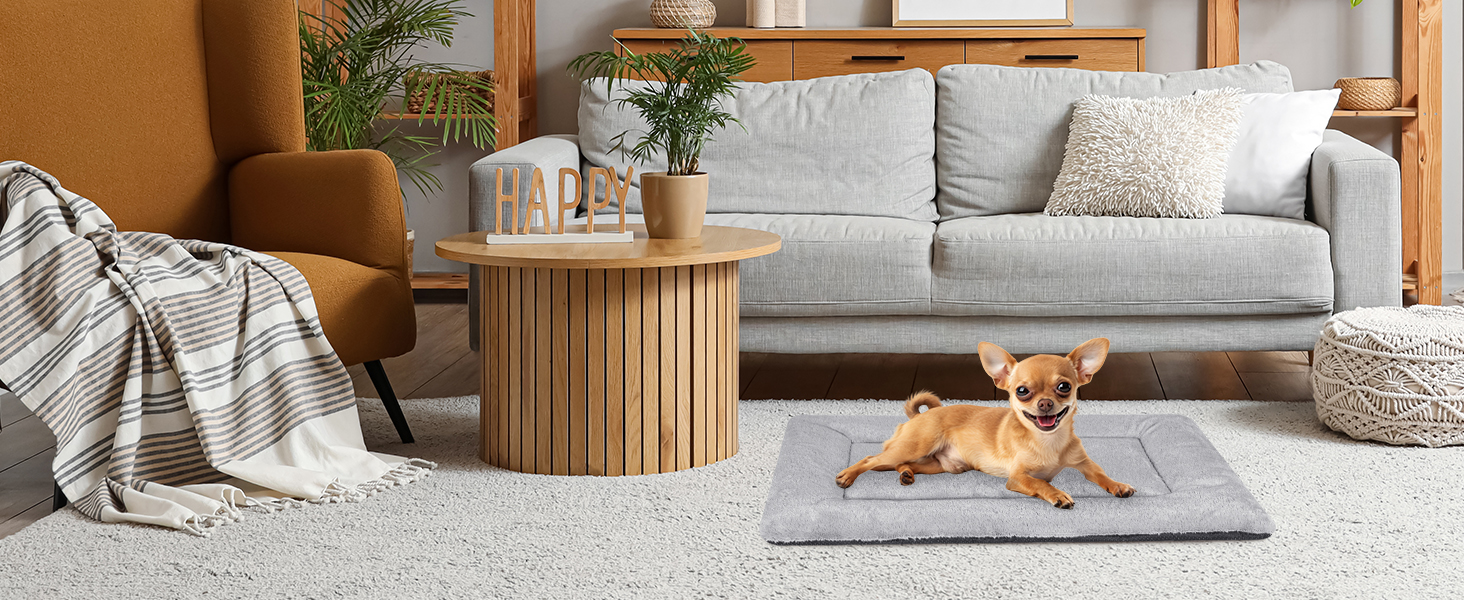 Крісло-лежанка для собак середніх порід, 90x60 см, сіре, з антиковзною основою