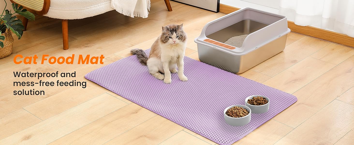 Килимок для котячого туалету Petinstinct, XXL, 116x66 см, фіолетовий