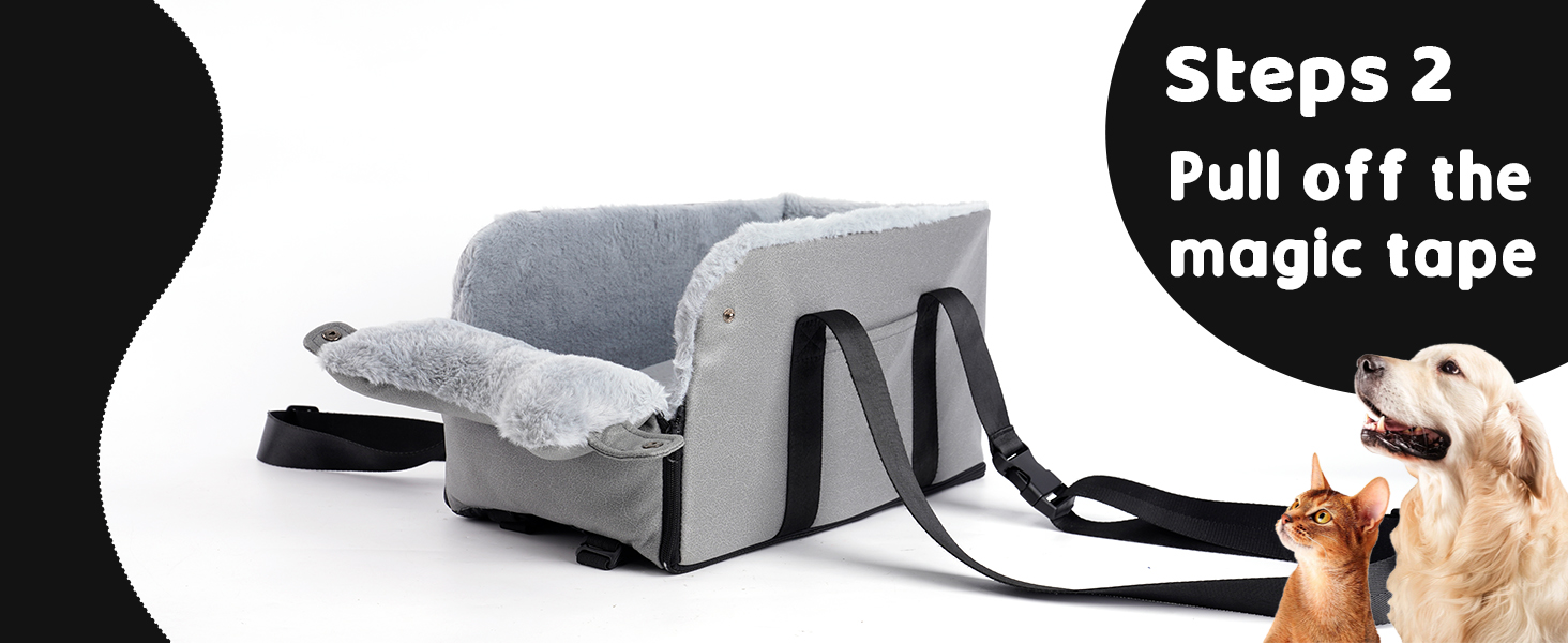 Автокрісло для собак та котів: стабільне, з ременями, знімне, миється, до 6 кг