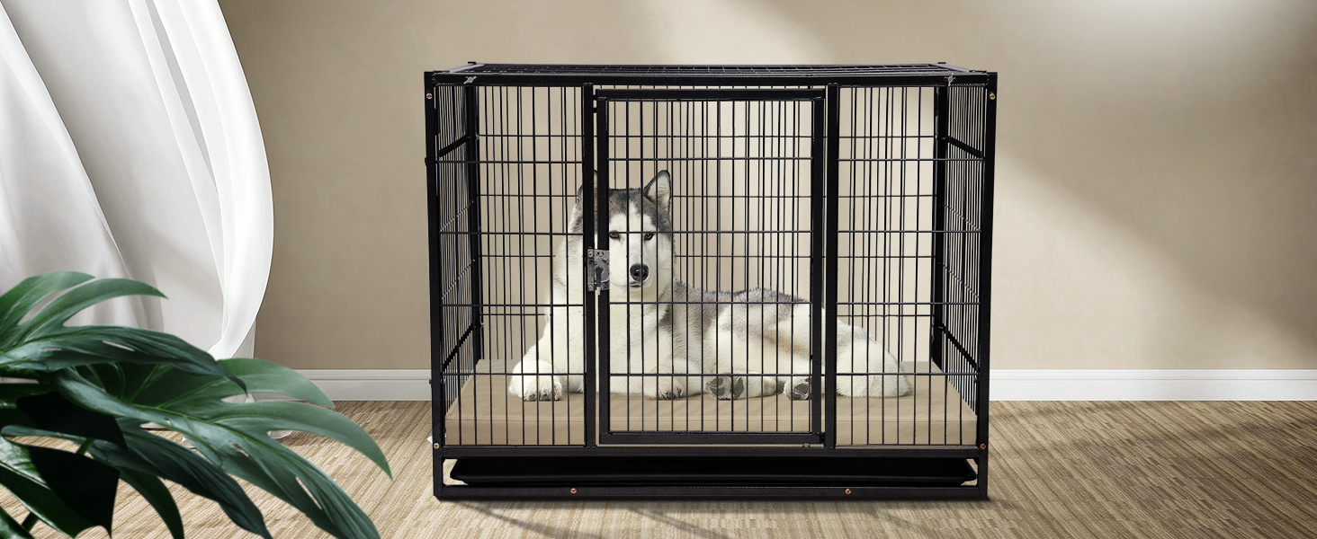 М'яке ортопедичне ліжко для собак середніх порід, коричневе, з антиковзким покриттям, з штучної шкіри, миється, розмір 83 x 55 x 7 см