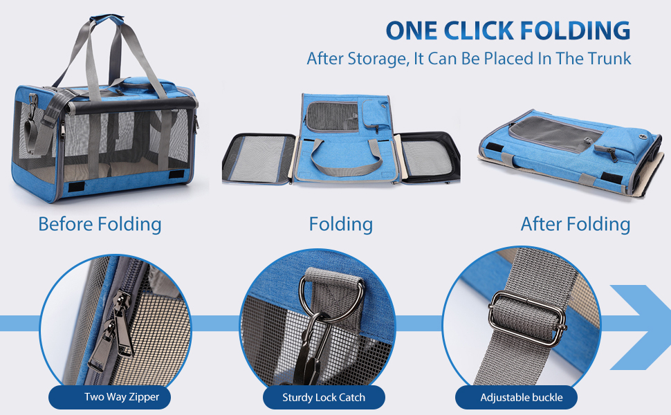 Транспортна переноска для котів та собак PETCUTE, рожева, 9 кг, складна, з плечовим ременем, для подорожей та кемпінгу