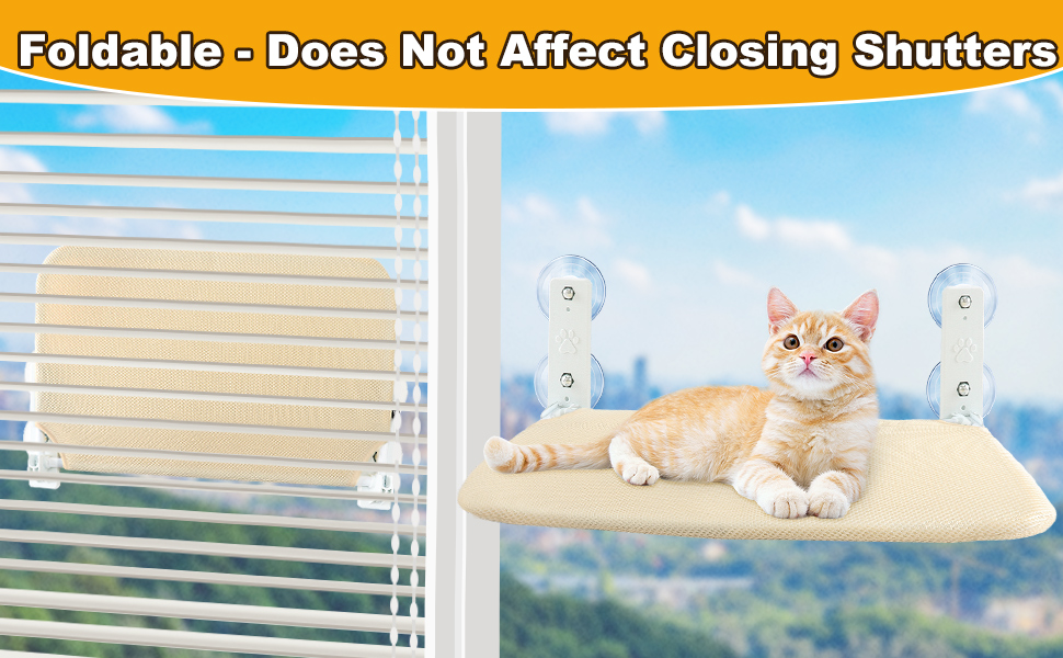 Кішка ліжко на вікно GUUSII HOME: гамак для котів, зручна лежанка на вікно, сірий колір, розмір M