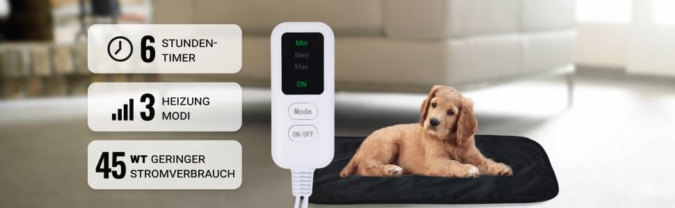 Тепла підстилка для котів та інших тварин Mimi, 50x80 см, 3 режими нагріву, для котів, собак, курчат, кроликів