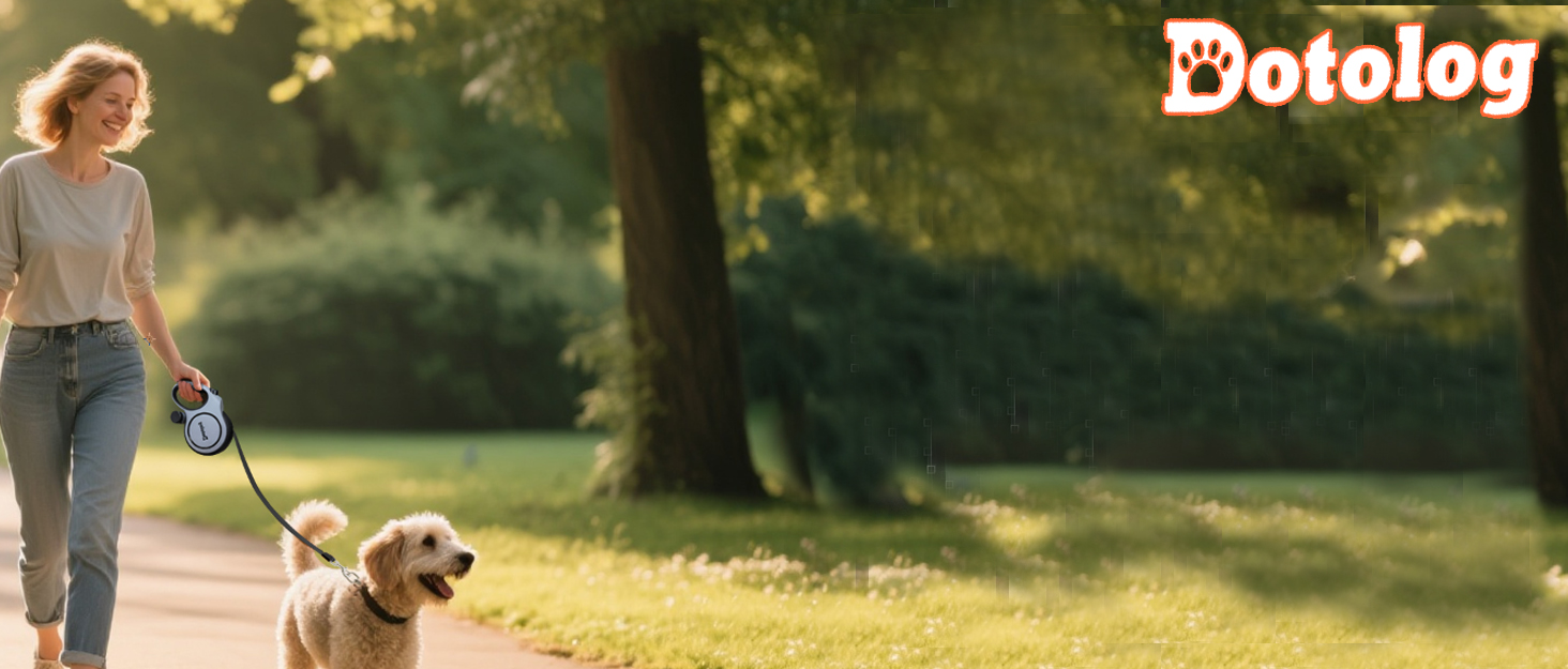 Рулетка для собак Dotolog 8м з двома лініями, з безпечною застібкою, для собак середніх та великих порід (сірий/чорний)