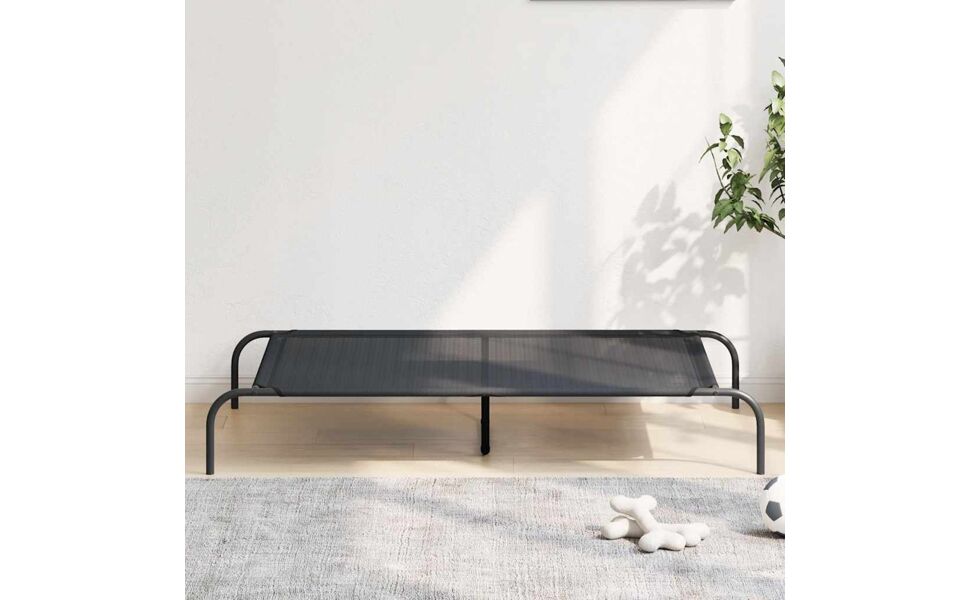 Підвищене ліжко для собак vidaXL 110x65x20 см, Textilene та сталь, для дому та вулиці