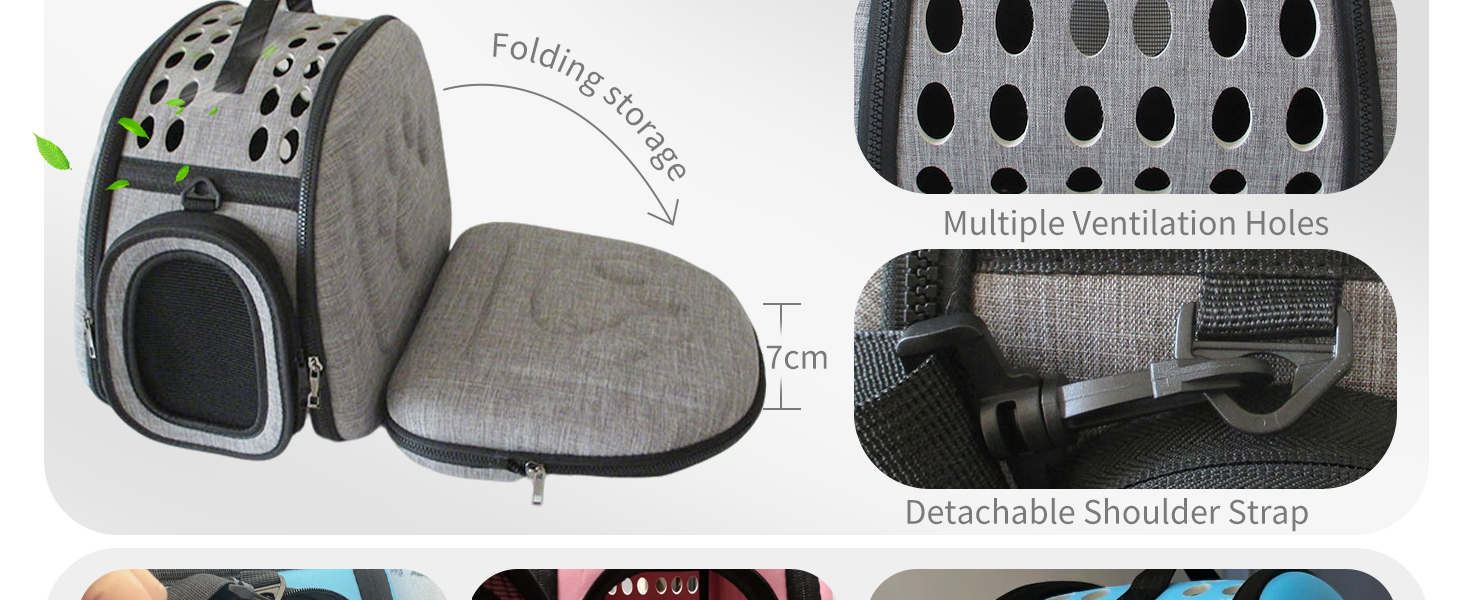 Транспортна сумка для собак і котів, переноска для тварин, дорожня сумка-переноска для маленьких собак і котів, до 4 кг, рожевий колір