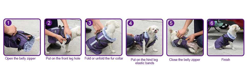 Водонепроникний теплий одяг для собак - зимова куртка з отвором для шлейки, для чихуахуа, французького бульдога, собак маленьких та середніх порід (11, 3)