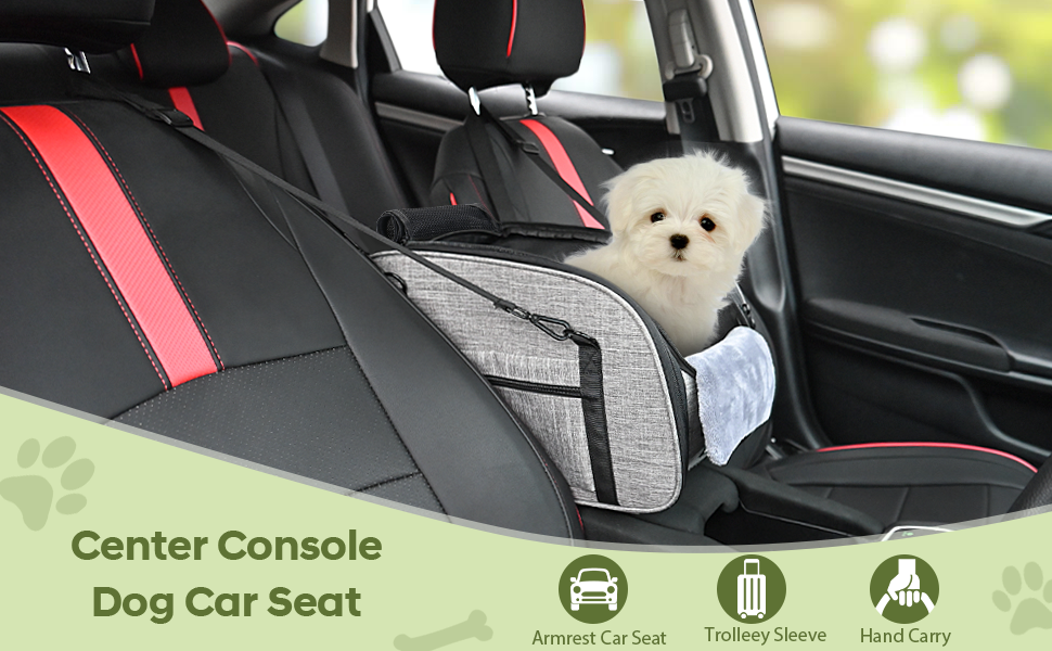 Автокрісло для собак Petzauber – зручне та безпечне автокрісло для маленьких та середніх собак, сірого кольору