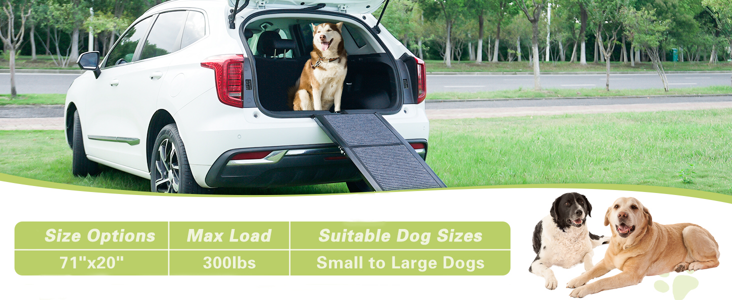 Рампа для собак у машину, 180 см, розкладна, протиковзка. Підходить для авто, вантажівок та SUV. Ширина 50 см. Максимальне навантаження: 110 кг