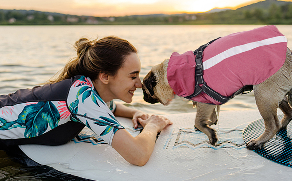 Дощовик для собак PETCUTE: водонепроникний, з отвором для шлейки, для маленьких, середніх та великих собак, з світловідбиваючими смугами, регульована капюшон, 3XL, Рожевий