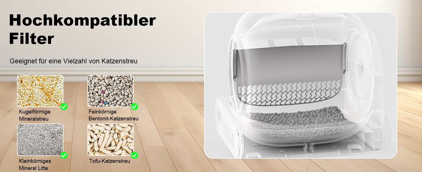 Автоматичний туалет для котів Katzenklo з самоочищенням, 65л, XXL, без запаху, з керуванням через додаток, для 2+ котів