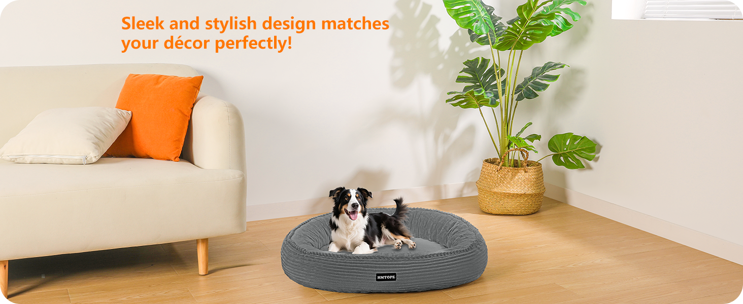 Кругле ліжко для собак середніх порід, котів. М'яке, зручне, знімний чохол, Ø 70 см, 80x80x20 см, сірий колір